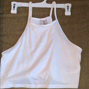 white crop top